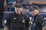 ナゴヤドームで審判が判定差し違え
