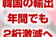 韓国パニック！　輸出が年間でも2桁激減か！　ここ10年で最悪の危機に！　終わったな…