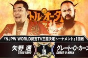矢野通vsグレート-O-カーン『NJPW WORLD認定TV王座決定トーナメント』1回戦