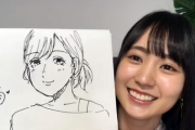 すげえええ！！！これ完全にプロだろ！？賀喜遥香が生配信で描いた“和田まあやの似顔絵”がとてつもなく上手すぎるwwwwww