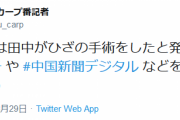 【速報】広島・田中広輔 膝の手術をする