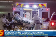 海外「二日間でアメリカのコロナウイルス死亡者数が二倍に。2000人を超える」