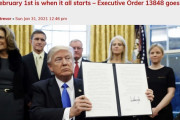 2018年9月にトランプ大統領が発令した「大統領令13848」2月1日に発効。バイデンさん、大統領令の撤回できず