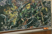 【画像】卒業生、黒板に鬼滅の刃描かれて大興奮ｗｗｗｗｗｗｗｗｗｗ