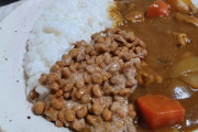 血迷ってカレーに納豆入れたら普通に美味しくて草