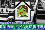 【悲報】関西線加佐登駅でポイントに亀が挟まる【定期】