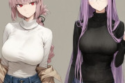 【FGO】私服姿のナイチンゲール＆メドゥーサ！！　ジーンズ＆ニットの二人いいですね！！