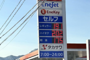 ガソリン191円