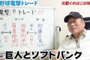 動画　高木豊「ロッテの次は巨人とソフトバンクの交換トレードがある」
