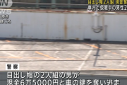 千葉県市原市のパチンコ店駐車場で仮眠中だった男性が2人組の男に金を奪われる