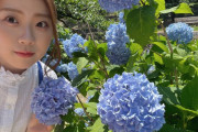 紀平梨花「とある撮影中素敵な紫陽花に遭遇しました」