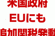 米国がEUにも追加関税25%を発動　　金額は75億ドル相当