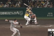 阪神３ー８巨人　７回裏　中野拓夢　タイムリー２ベースヒット