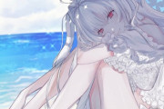 【FGO】水着プロトマーリンお姉さん！！　膝抱えてるの可愛すぎる！
