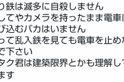 【速報】撮り鉄「線路に乱入しても電車とめないでください。死にたくないので避けます。」
