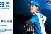 北山亘基 9月28日のソフトバンク戦 予告先発！ 14:00～