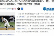 WBC日韓OB戦を7月22日に開催へ 2006年･2009年の代表選手が集合
