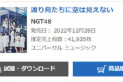 【NGT48】8thシングル『渡り鳥たちに空は見えない』、初日売上41,935枚　前作より1万枚以上ダウン