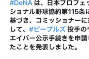 DeNA ピープルズのウエイバー公示を発表