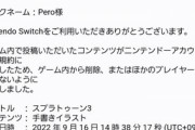 兎味ペロリナさん、Nintendoアカウント違反でBANされる