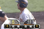 【紅白戦】巨人紅組・吉川大幾、5回表に與那原から2点タイムリースリーベース！続く立岡がタイムリーで紅組が6点目！
