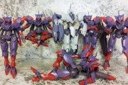 【ガンプラ】ベギルペンデを5体組んでミカエリスと並べました