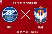 ◆ﾙｳﾞｧﾝ杯◆R8-2nd 町田×新潟 町田2戦目は2-0で勝利も追いつけず、合計2-5で新潟が準決勝へ