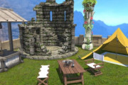 【FF14】6.2から庭でソロキャンプもできる！？庭にテントが張れるハウジングの家キャンプセットが嬉しすぎる！