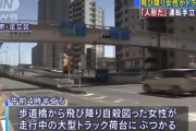 自殺図り飛び降り トラックの荷台にぶつかり女性死亡　運転手「これは人形だ」と言い残し立ち去る