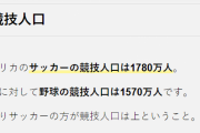 【悲報】アメリカの野球人口、サッカー人口に負けるｗｗｗｗｗｗｗｗ