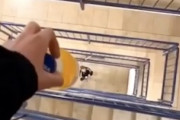 【動画】それは草ｗｗｗｗ5階から落とされたボトルを受け取ろうとした結果ｗｗｗｗ