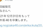 乃木坂46生田絵梨花卒業発表