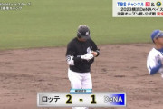 福田光輝、同点タイムリー2ベース！小川も続きロッテが逆転に成功！