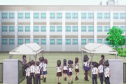 【超画像】今期アニメ、とんでもない設計の高校が登場する