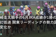 戸崎圭太騎手の6月JRA成績が1勝のみに低迷 関東リーディングの勢力図に変化か