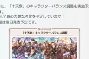 【グラブル】本日実施予定の十天衆バランス調整、大幅強化とのことだがユーザーの思う大幅と運営の思う大幅がズレてないことを祈るばかり？