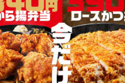 【朗報】ほっともっと、から揚弁当が390円→340円に！！※半額なら195円