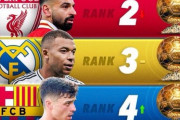 【画像】このバロンドールランキング、デンベレ3位じゃないしヴィニ入ってるしでおかしいな