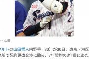 【悲報】山田哲人さん、今期たったの10打点なのに5億円ゲット