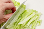 【画像】世の奥様方…レタスを1cmくらいの千切りにしてこうしてみて下さい…