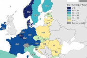 【速報】ヨーロッパの平均時給、発表されるｗｗｗｗ