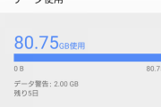 【悲報】いつの間にかスマホのデータ使用料が80GB超えてたんだが…