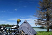 バイクでキャンプ行こっかな！