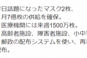 マスク2枚支給は切り抜き報道で自民叩きのデマだった