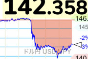 【為替】ドル円、わずか6時間の間に1ドル146円から140円になるWWWWWWW