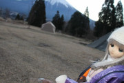 娘(人形)と富士山の近くで冬キャンプしてきたで！