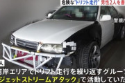ドリフトグループ「ジェットストリームアタック」の男性2人を書類送検　ドリフト走行し道交法違反疑い