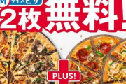 【速報】ドミノピザ、超お得なキャンペーンを開始。2000円でLサイズピザ＋Mサイズピザ2枚食えるぞｗｗｗｗ