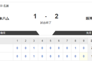 【日本ハムvs.阪神 ファーム練習試合】1-2で敗北