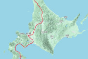 「稚内から函館」までと本州を比較した画像　北海道の大きさに思わず目を疑う